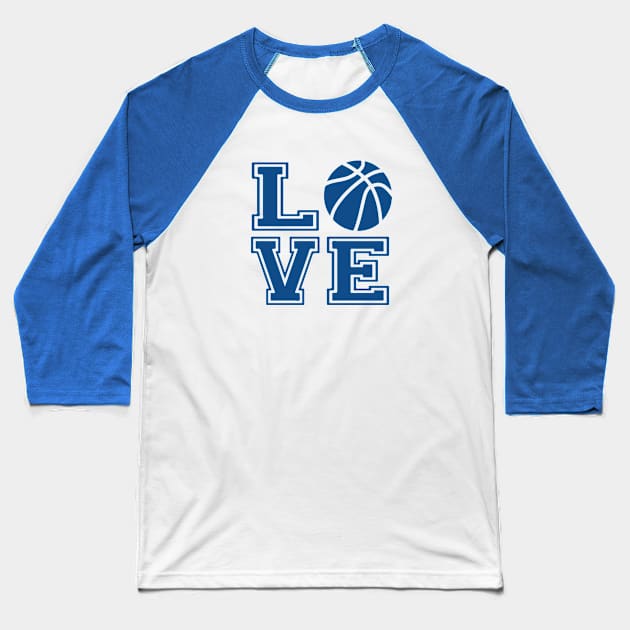 I Love Basketball - Big Letters Baseball T-Shirt by Hayden Mango Collective 